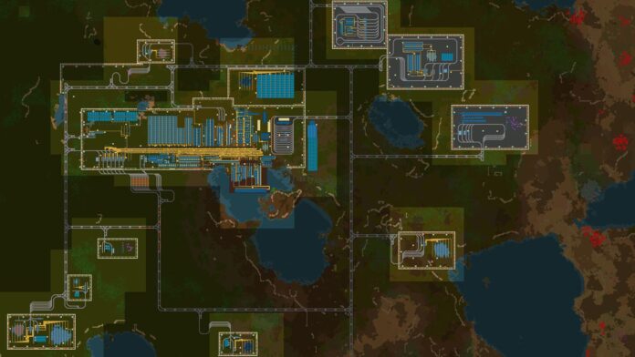 factoriocover A screenshot from one of the complex games on our list, Factorio, showing the map of the factory