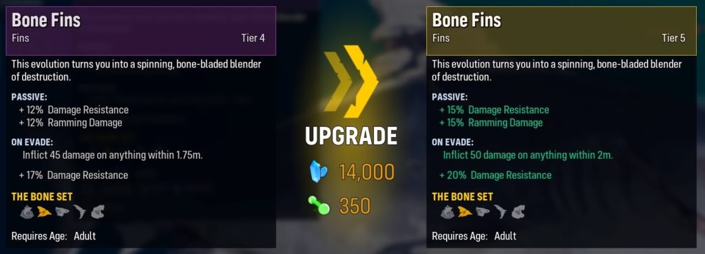 Maneater Bone Fins Upgrade