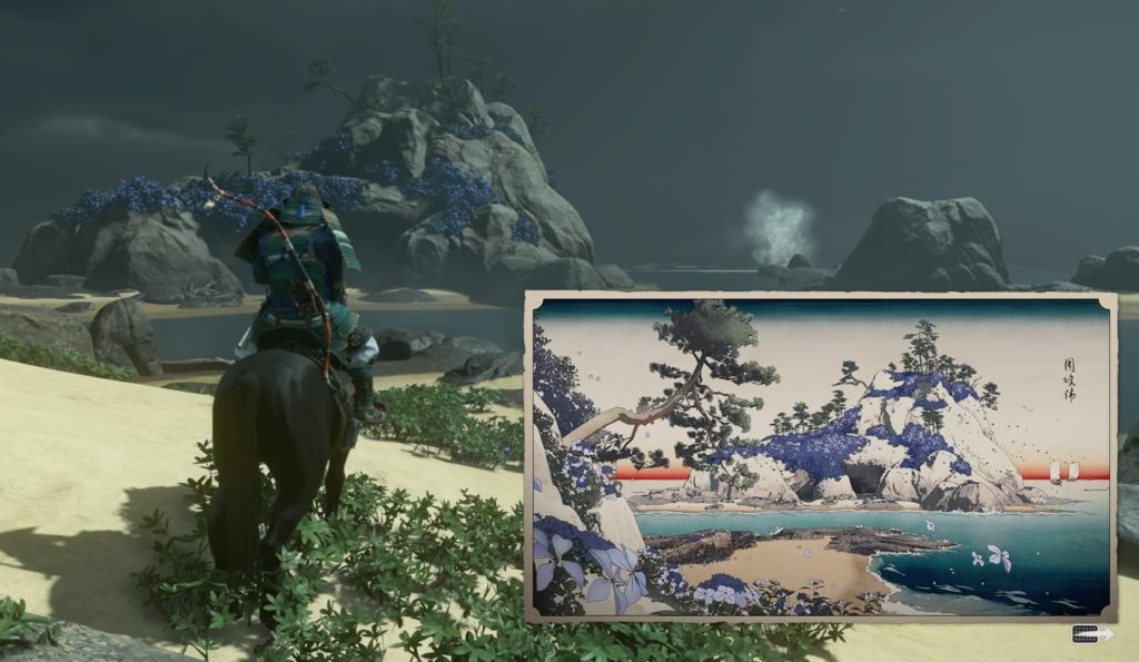 Ghost of Tsushima Curse of Uchitsune Map Blue Flower Island