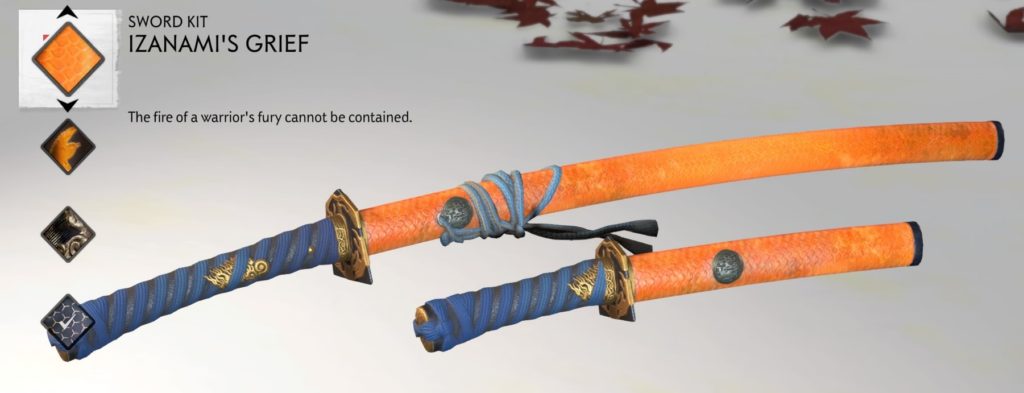 Ghost of Tsushima rewards: new sword kit, Izanami’s Grief orange and blue kit