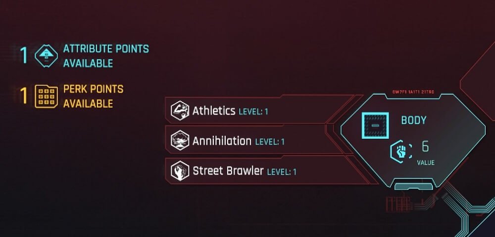 Cyberpunk 2077 Attribute Skills Perks Traits Guide Body Skills