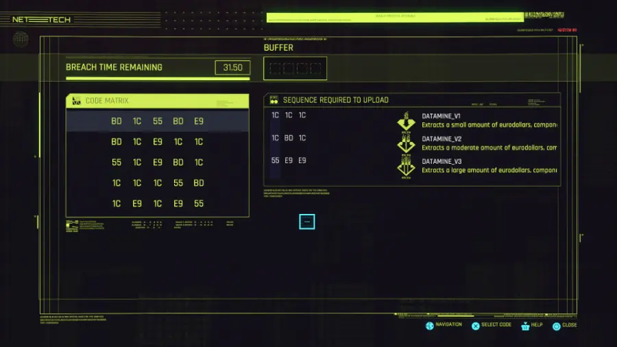 Cyberpunk 2077 Code Matrix 2