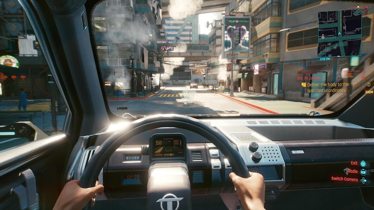 Cyberpunk 2077 Find No Future Container Big in Japan Driving