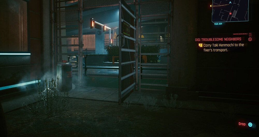 Cyberpunk 2077 Troublesome Neighbors Guide Open Steel Sheet Gate