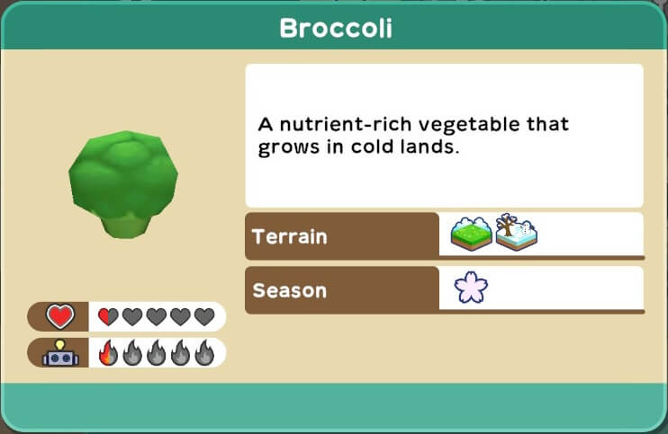 Harvest Moon One World Get Cashmere Broccoli Encyclopaedia