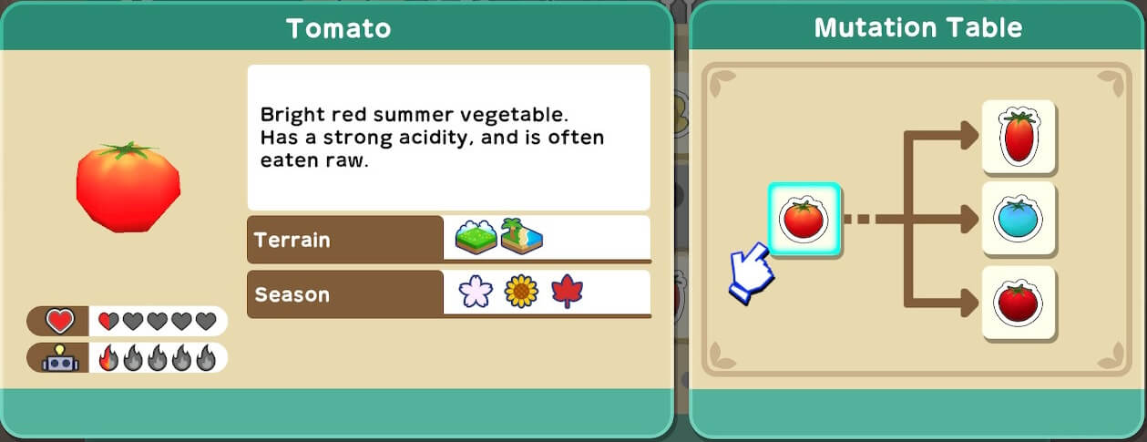 Harvest Moon One World Get Tomato Juice Tomato Encylopaedia