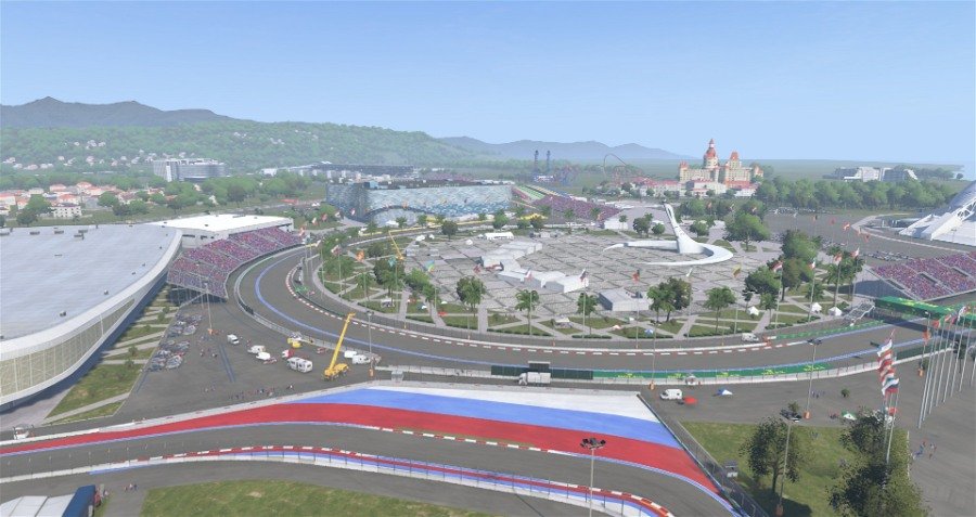 F1 2021 Game Russian Grand Prix Setup Overhead