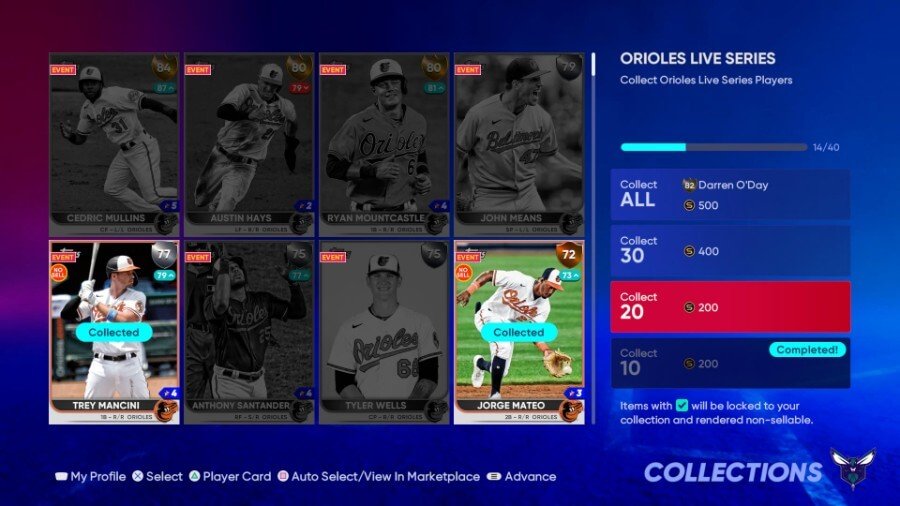 MLB The Show 22 best way to earn stubs: complete Collections and sell off duplicate cards