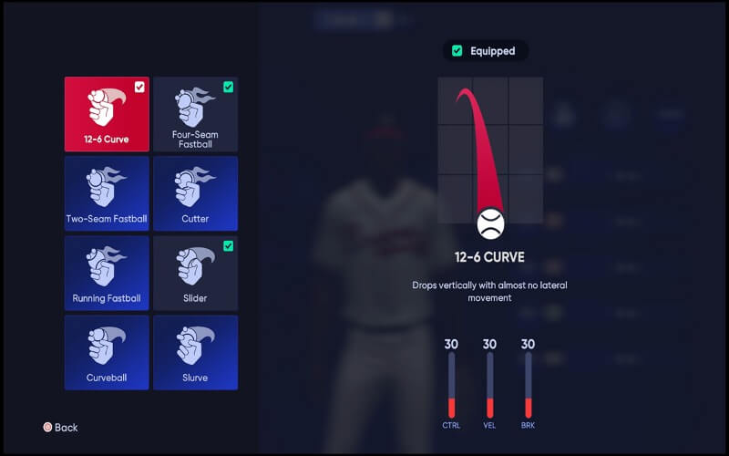 MLB The Show 22 curve ball