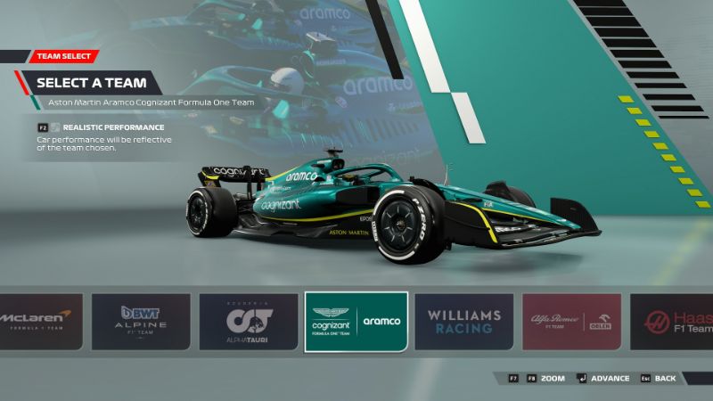 F1 22 Worst Teams Aston Martin