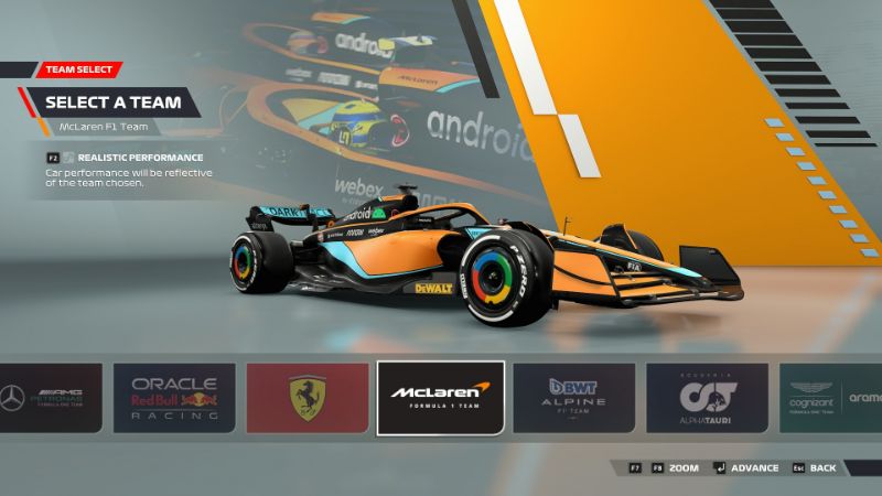 F1 22 Worst Teams McLaren