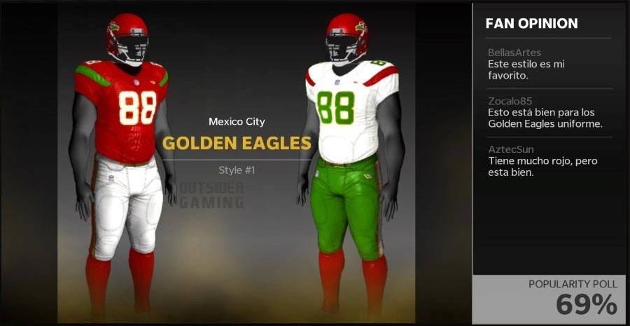 Madden 22 Mexico City Golden Eagles Uniforms1