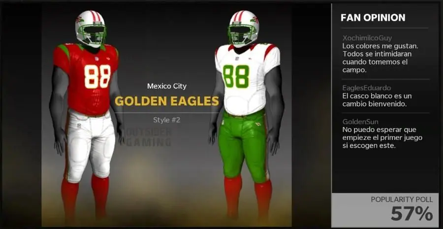 Madden 22 Mexico City Golden Eagles Uniforms2