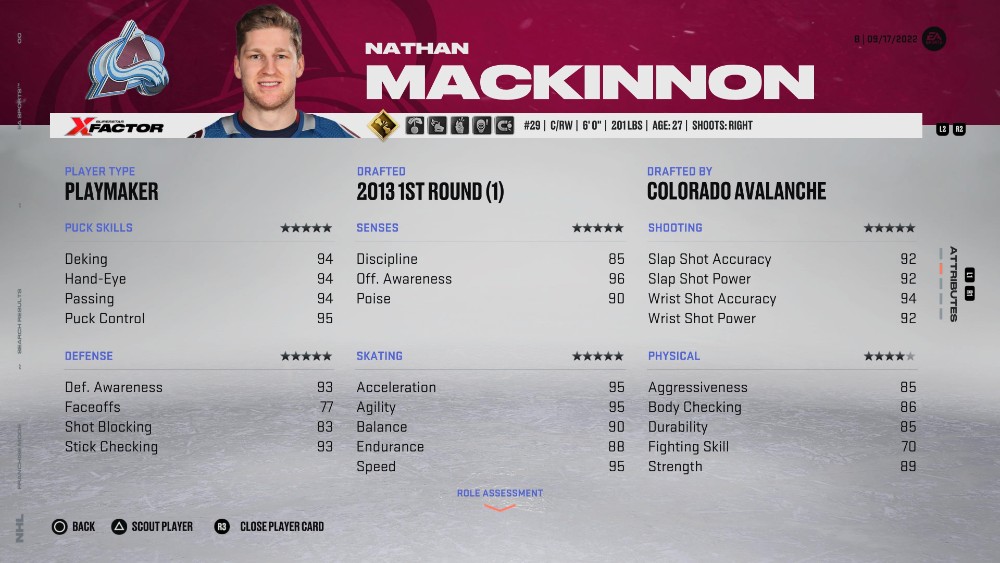 NHL 23 Best Players MacKinnon