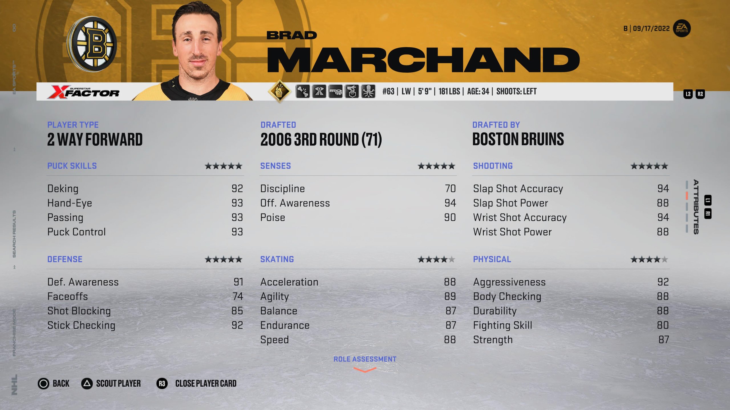 NHL 23 Best Wingers Marchand scaled