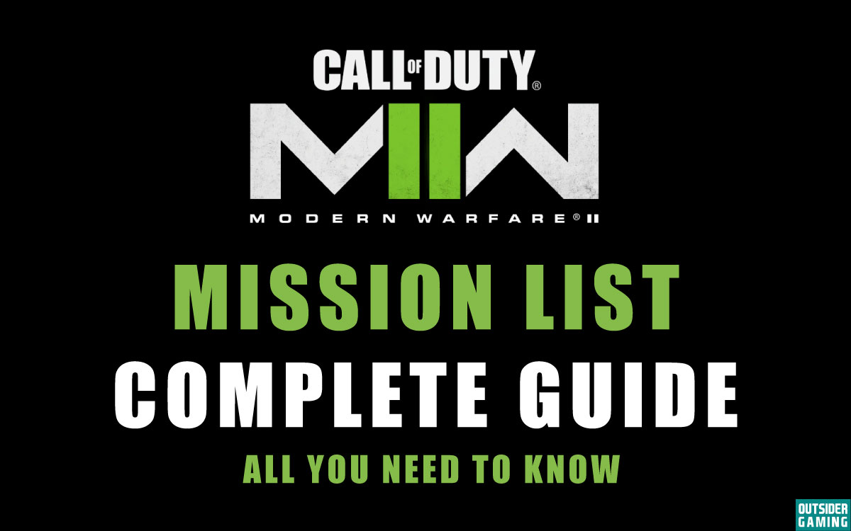 Modern Warfare 2 Mission List