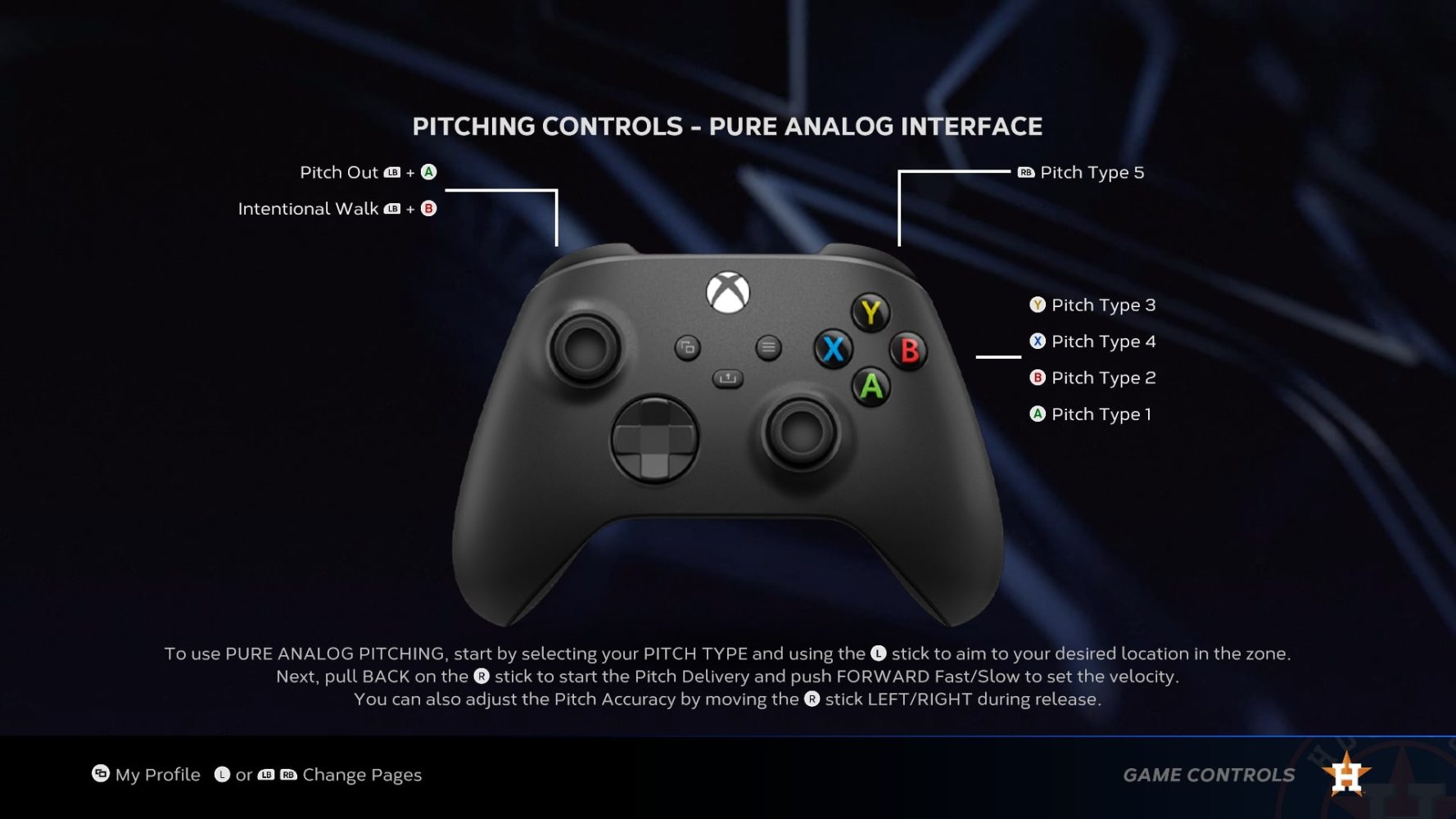 MLB The Show 23 Pitching Controls Xbox One Series X S