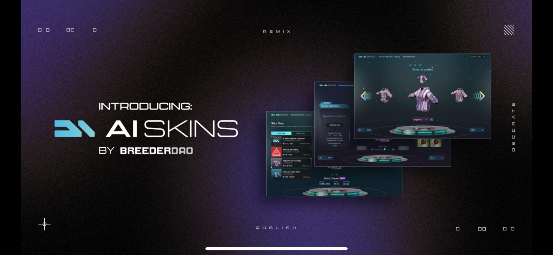 AI Skins (a screengrab) from BreederDAO