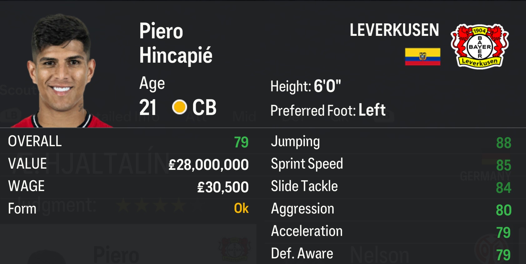 EA FC 24 Piero-Hincapié screengrab