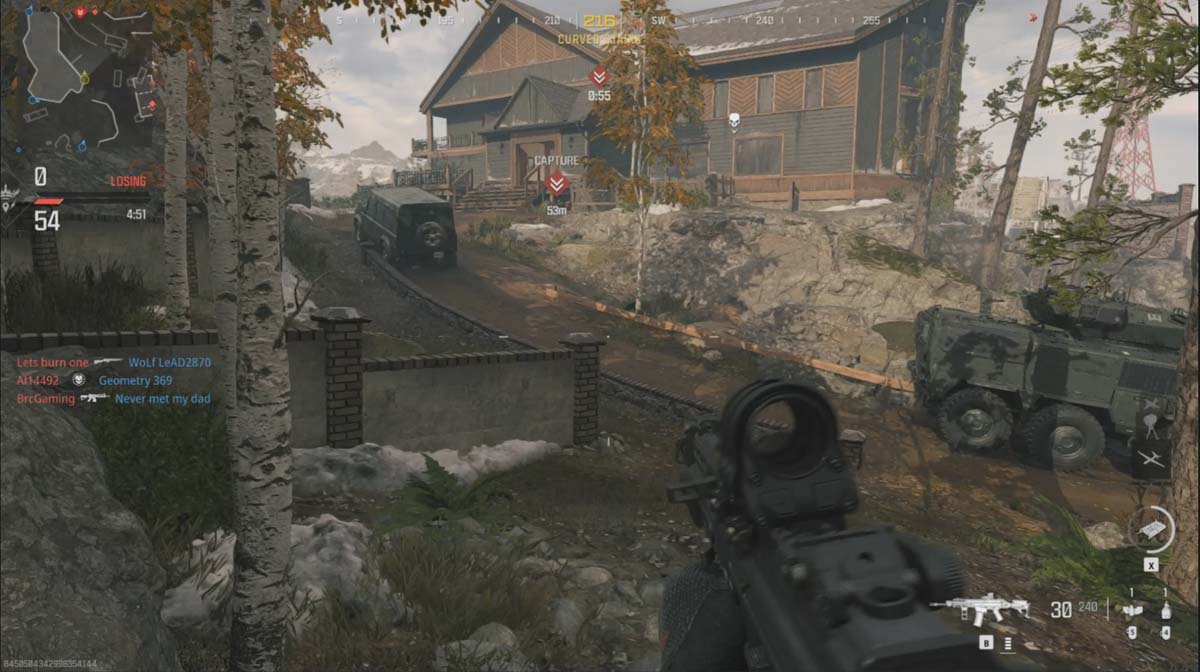 In game screeshot of a retro scenery in CoD MW3