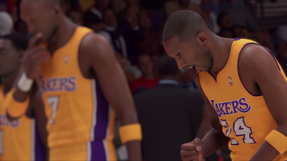 Game character of Kobe Bryant in NBA 2k24 simulation game