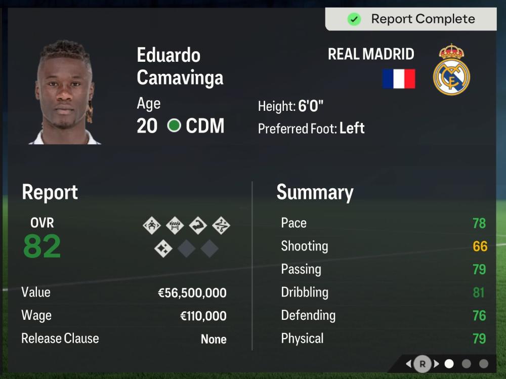 Edouardo Camavinga (82 OVR – 89 POT)