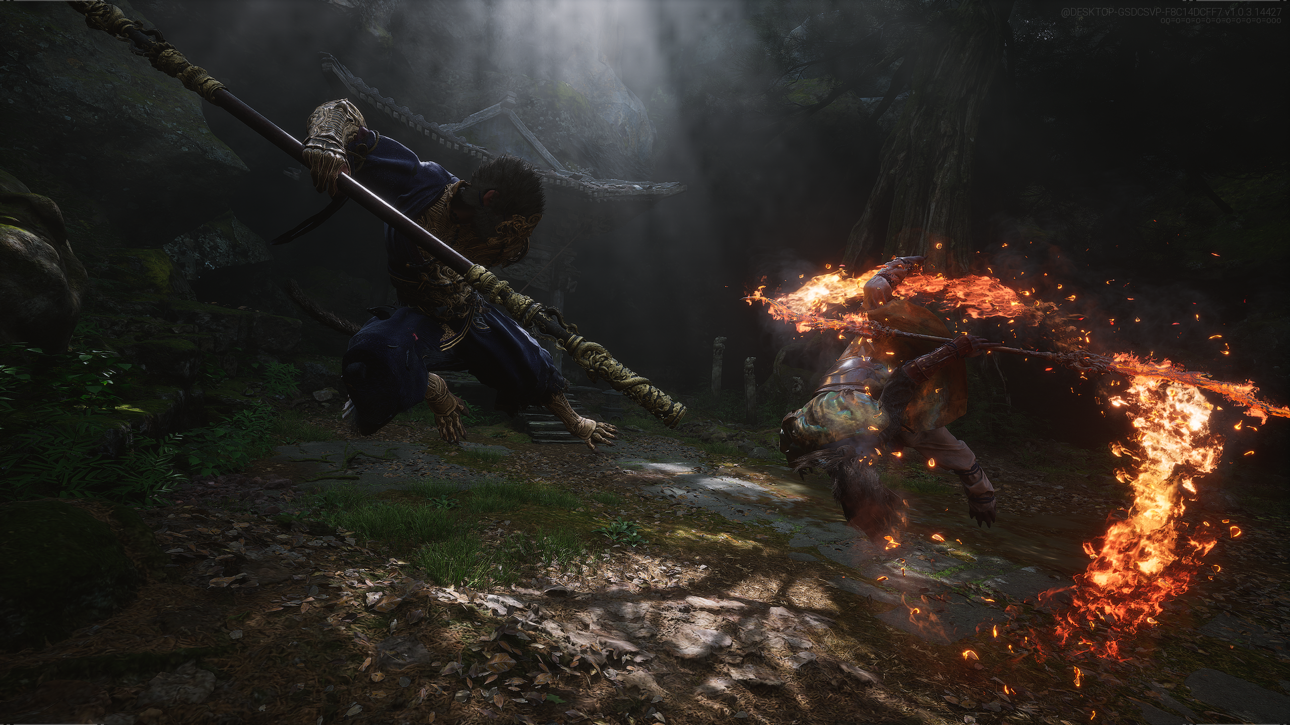 A screenshot from the game Black Myth Wukong showing a battle