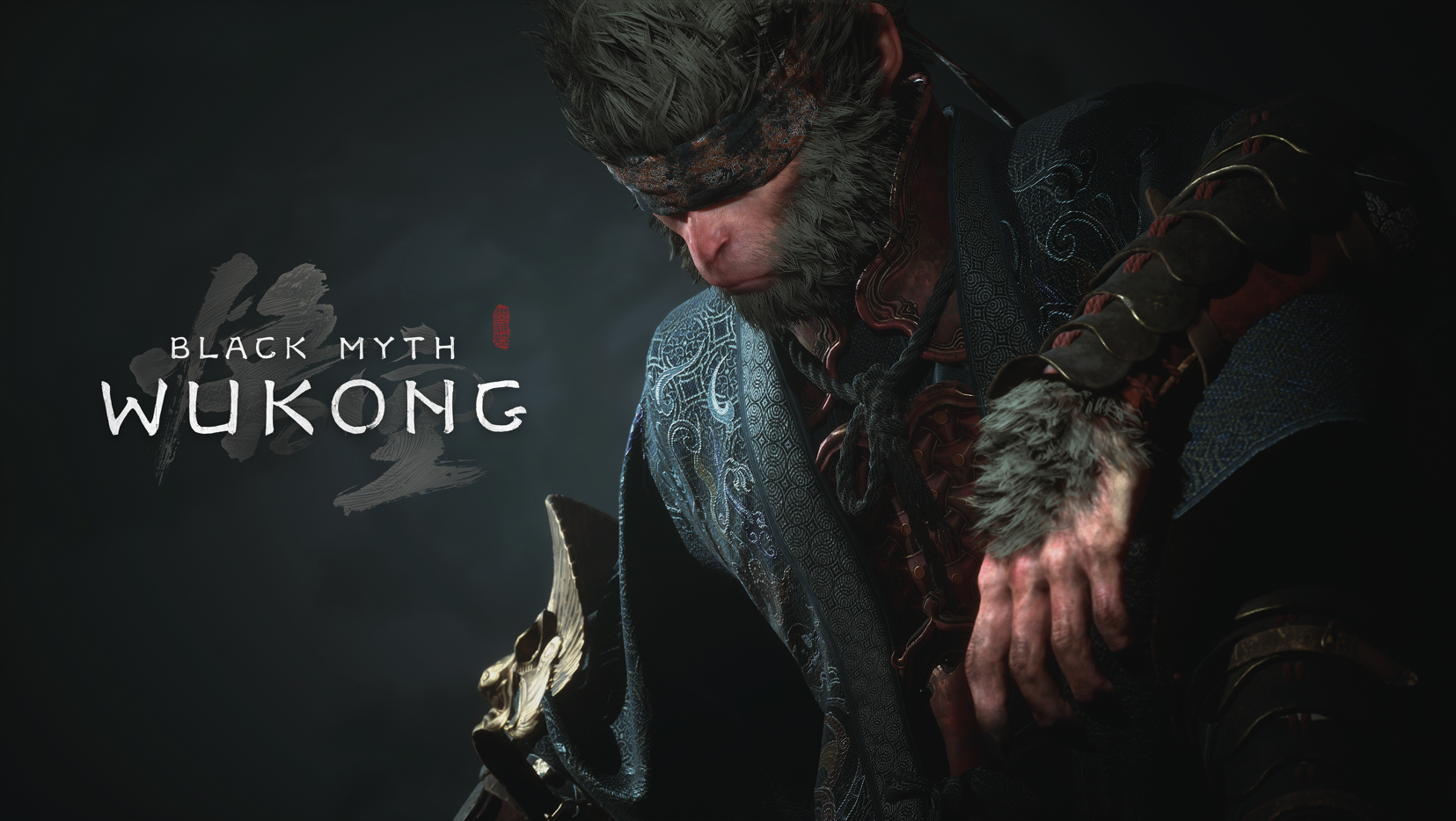 Key art from the game Black Myth: Wukong featuring The Destined One crouched down